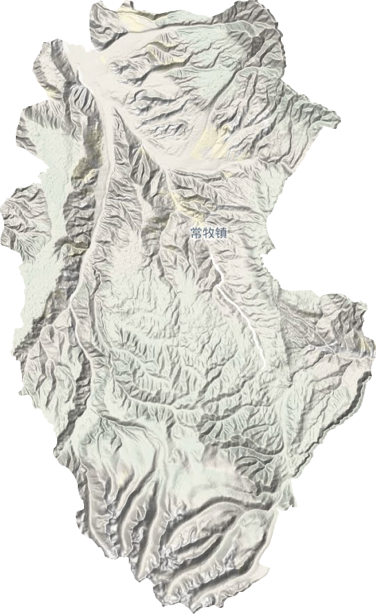 常牧鎮地形圖
