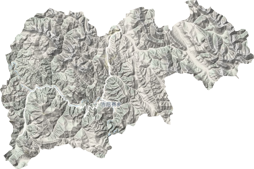 吉尼賽鄉地形圖