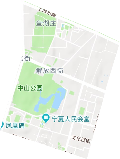 解放西街街道地形圖