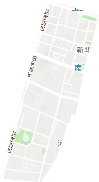 新華街街道地形圖