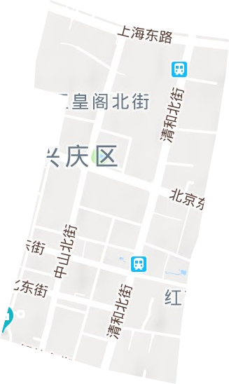 玉皇閣北街街道地形圖