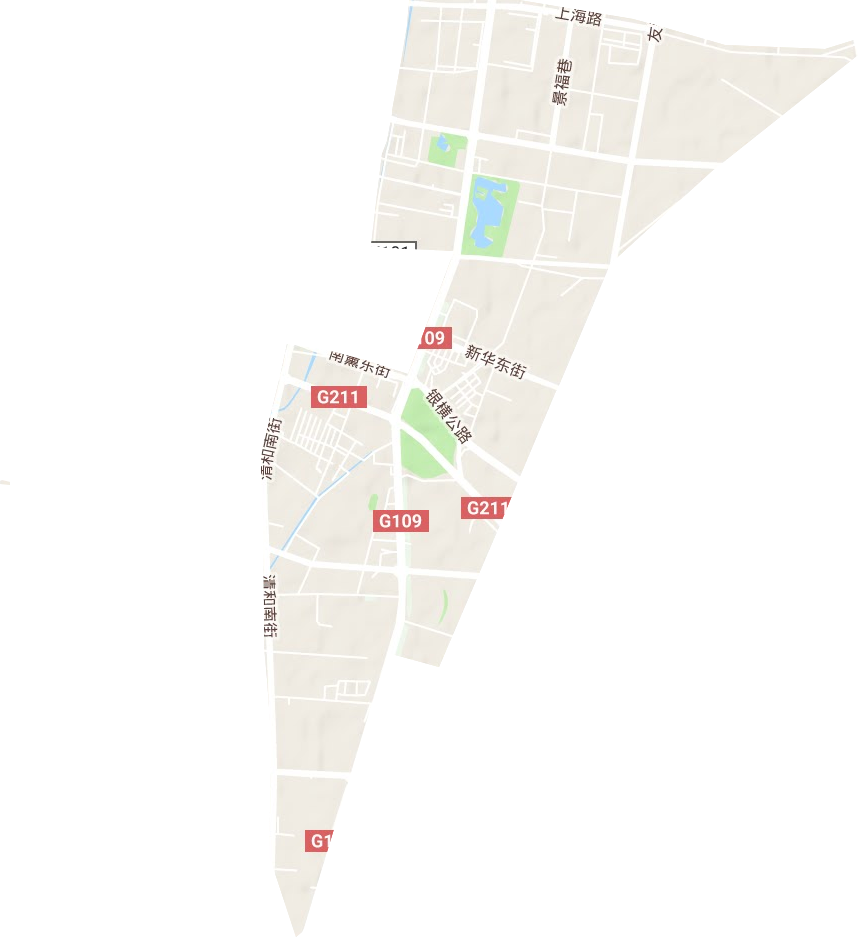 銀古路街道地形圖