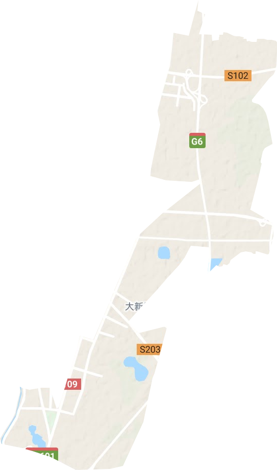 大新鎮(zhèn)地形圖