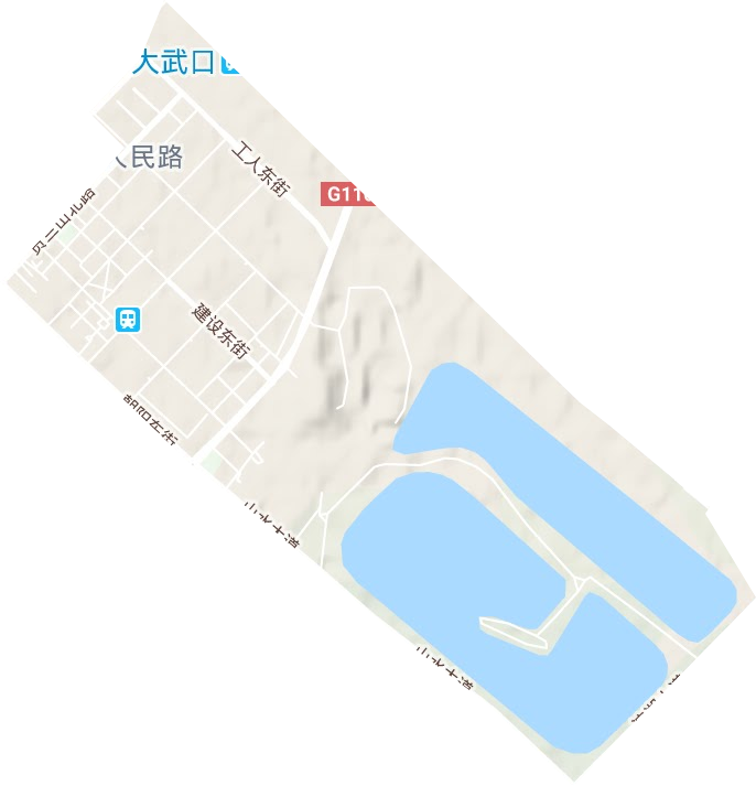 人民路街道地形圖