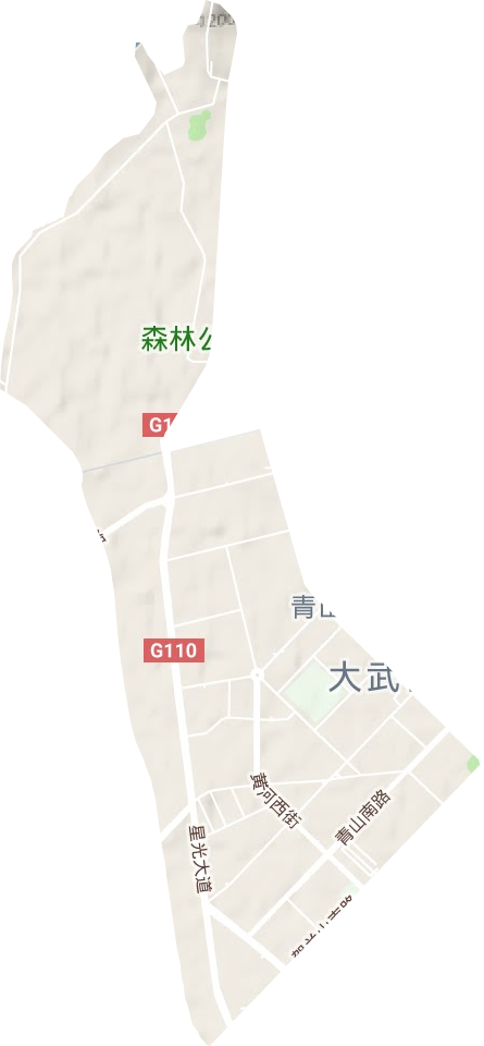 青山街道地形圖