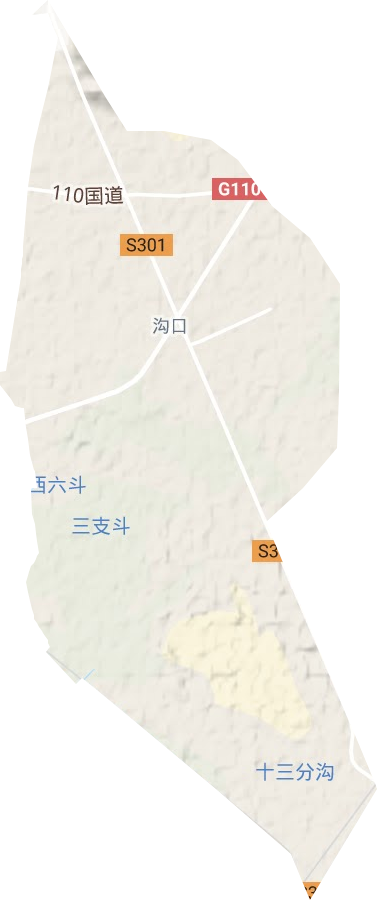 溝口街道地形圖