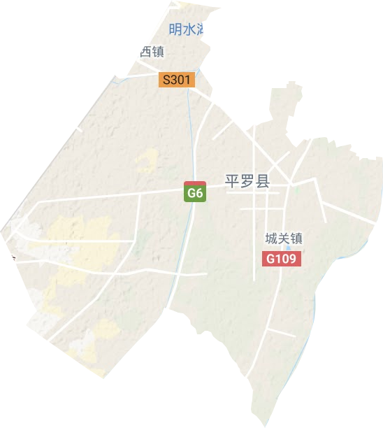 城關鎮地形圖