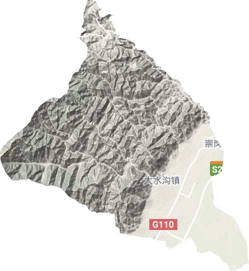 崇崗鎮(zhèn)地形圖