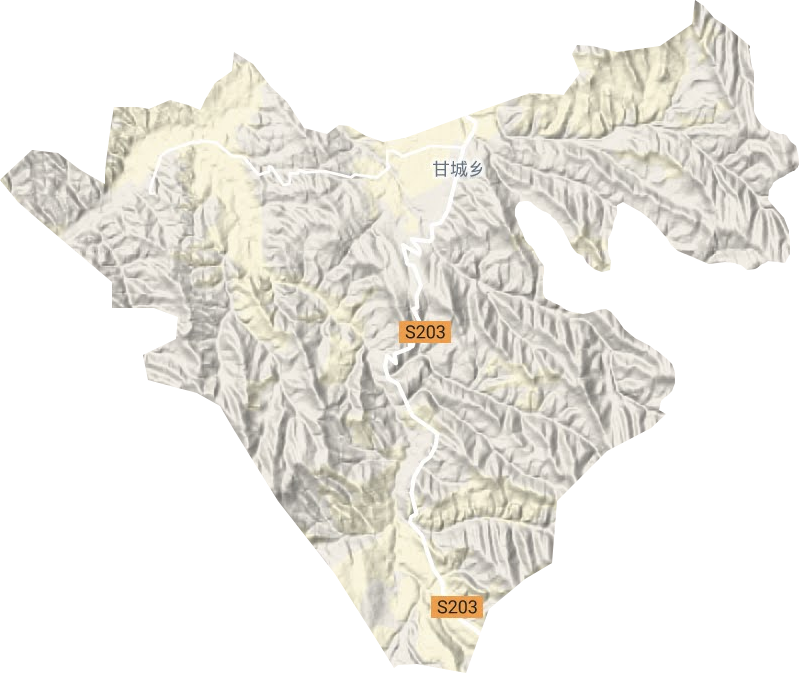 甘城鄉地形圖