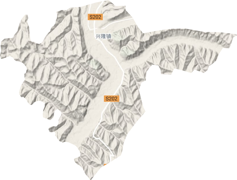 興隆鎮(zhèn)地形圖