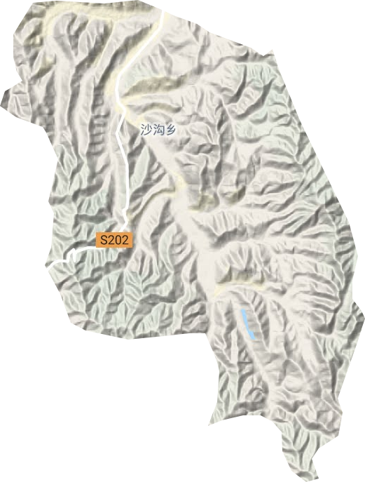 沙溝鄉地形圖