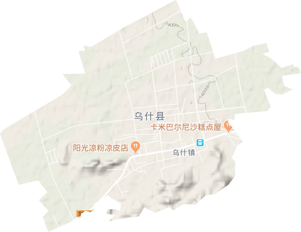 烏什鎮(zhèn)地形圖
