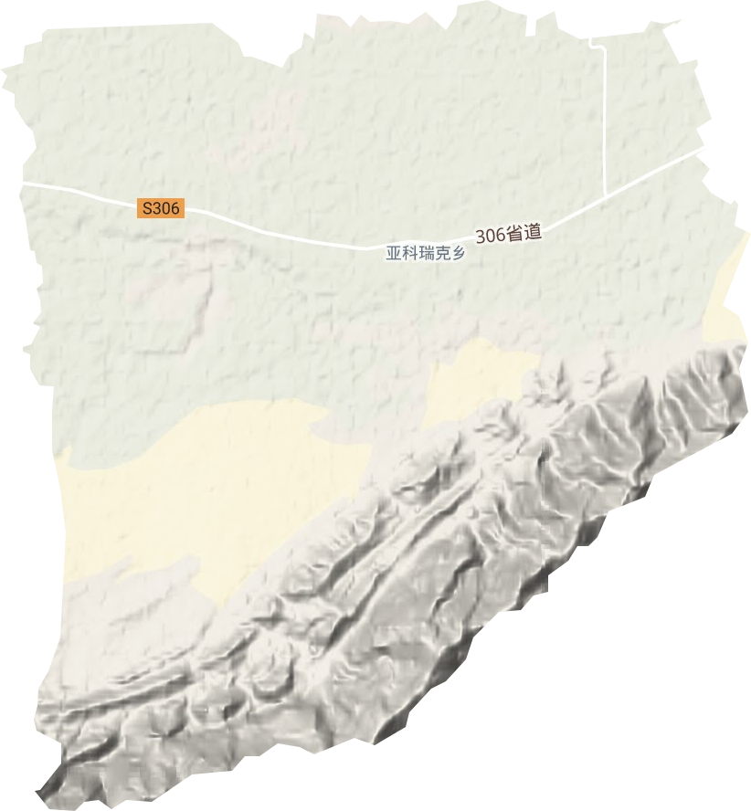 亞科瑞克鄉地形圖