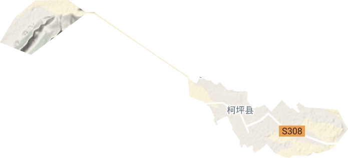 柯坪鎮地形圖