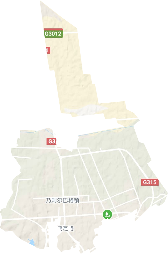 乃則爾巴格鎮地形圖