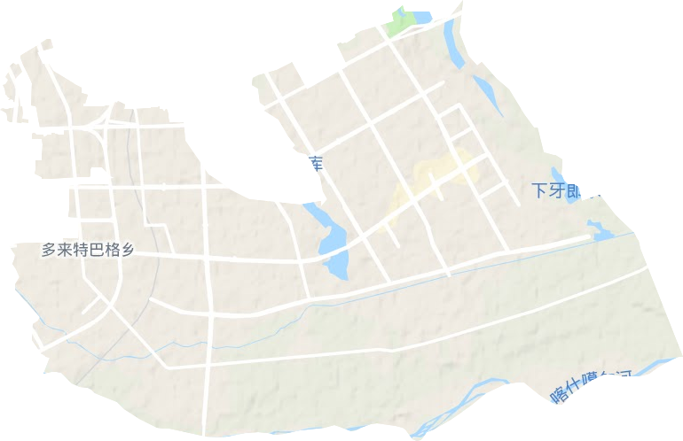 多來特巴格鄉地形圖