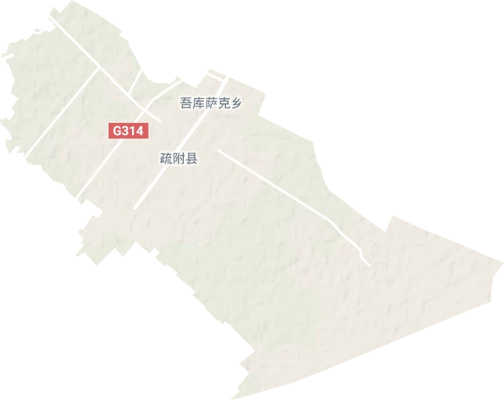 托克扎克鎮地形圖