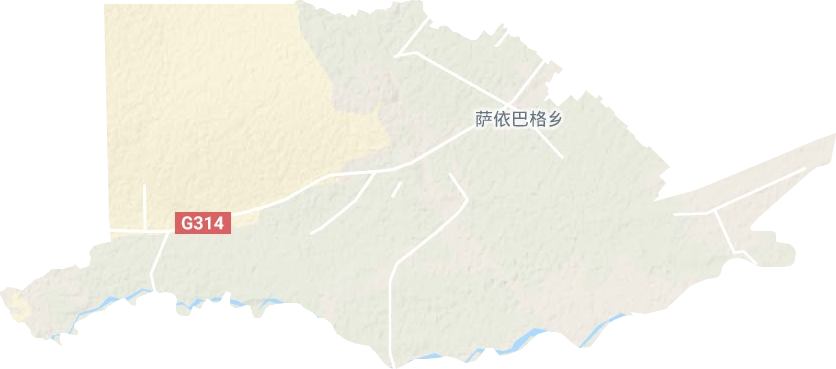 薩依巴格鄉地形圖