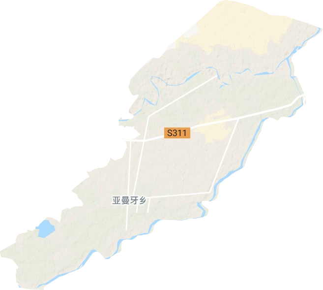 亞曼牙鄉(xiāng)地形圖