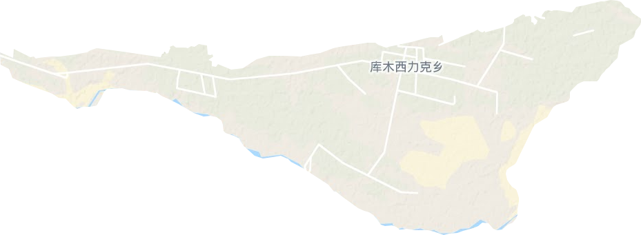 庫木西力克鄉地形圖