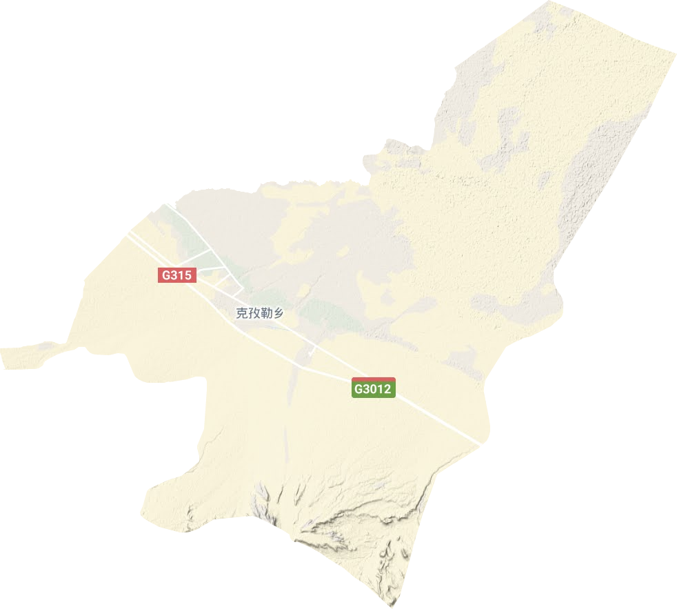 克孜勒鄉(xiāng)地形圖