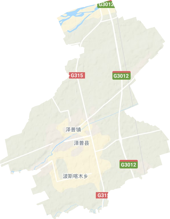 波斯喀木鄉地形圖