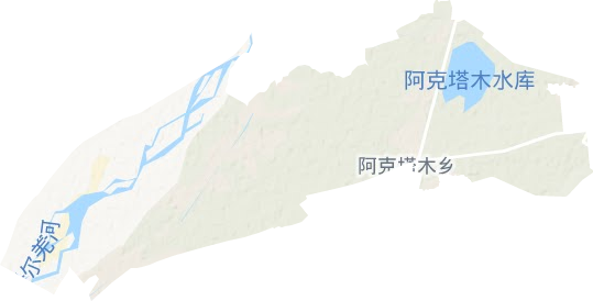 阿克塔木鄉(xiāng)地形圖