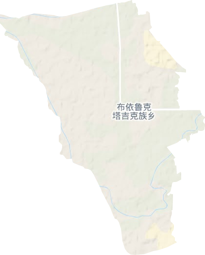 布依魯克塔吉克族鄉地形圖