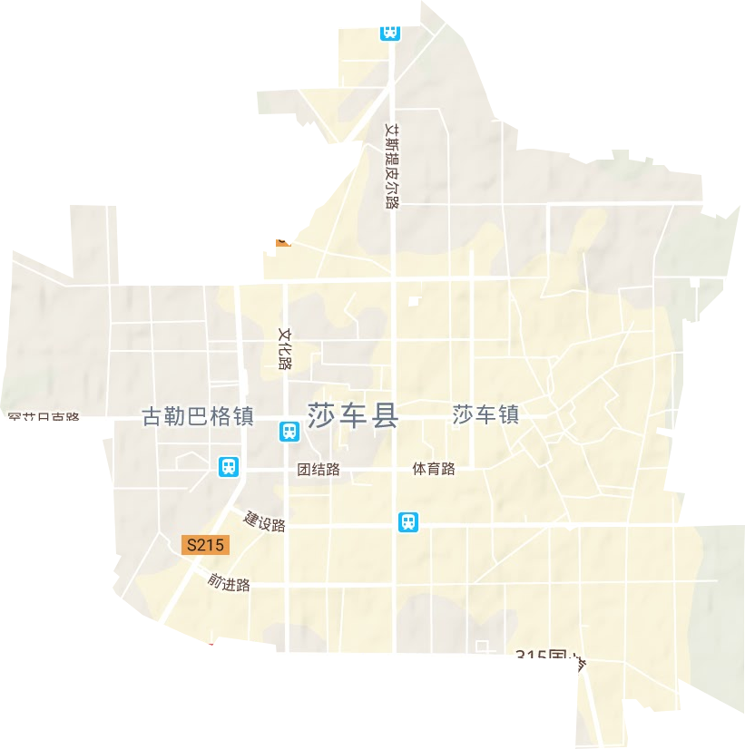 莎車鎮地形圖
