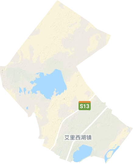 艾力西湖鎮(zhèn)地形圖