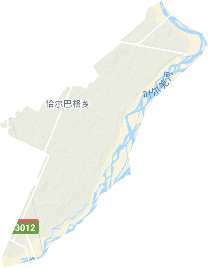 恰爾巴格鄉地形圖
