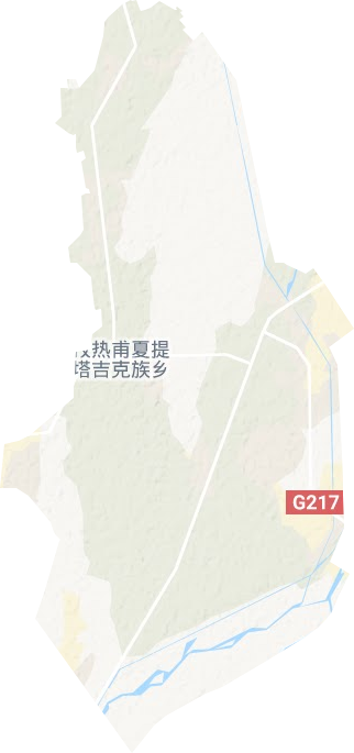 孜熱甫夏提塔吉克族鄉(xiāng)地形圖