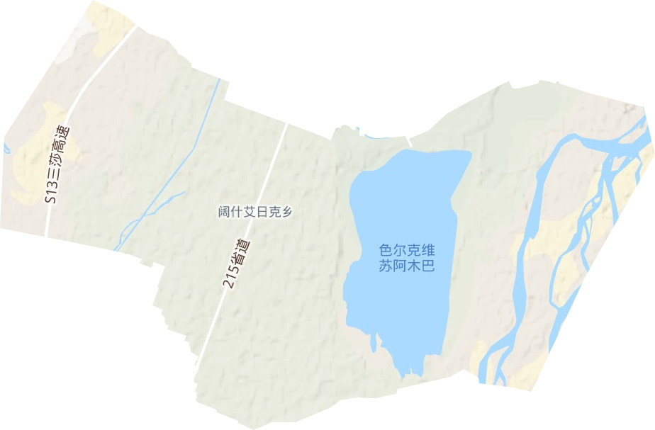闊什艾日克鄉(xiāng)地形圖