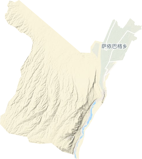 薩依巴格鄉地形圖