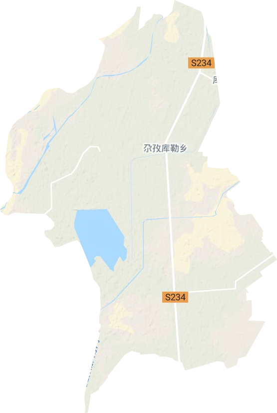 尕孜庫勒鄉地形圖