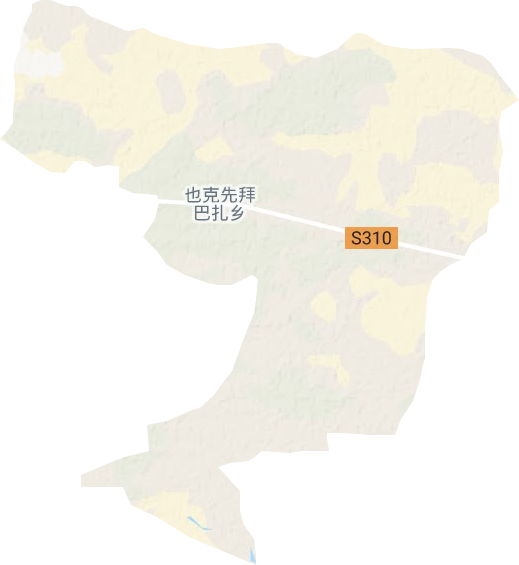 也克先拜巴扎鄉(xiāng)地形圖