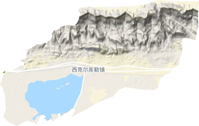 西克爾庫勒鎮地形圖