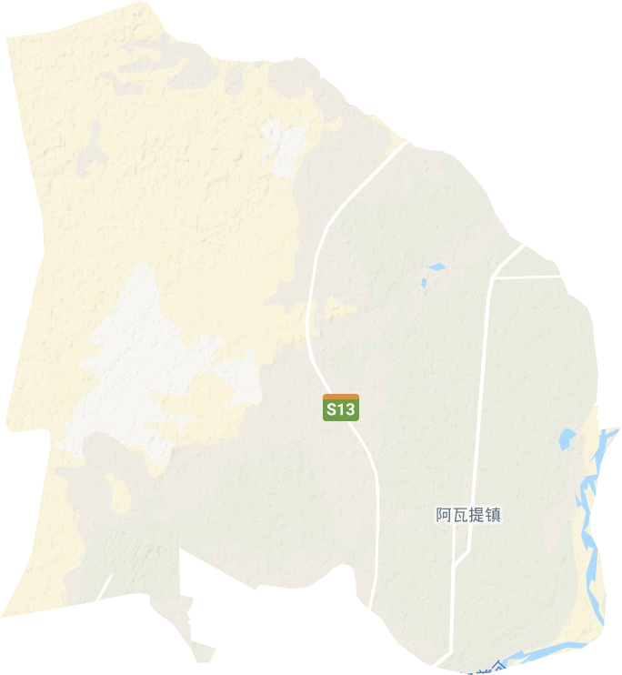 阿瓦提鎮地形圖