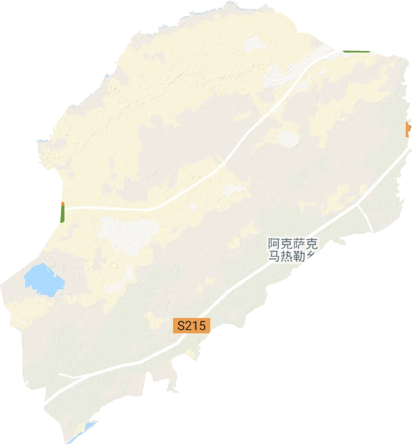 阿克薩克瑪熱勒鄉地形圖
