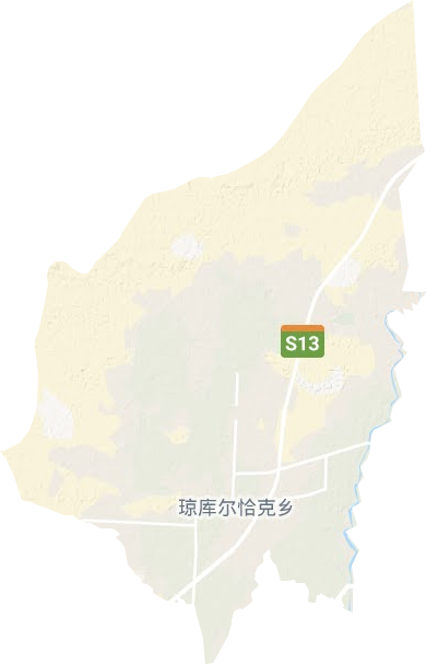 瓊庫恰克鄉(xiāng)地形圖