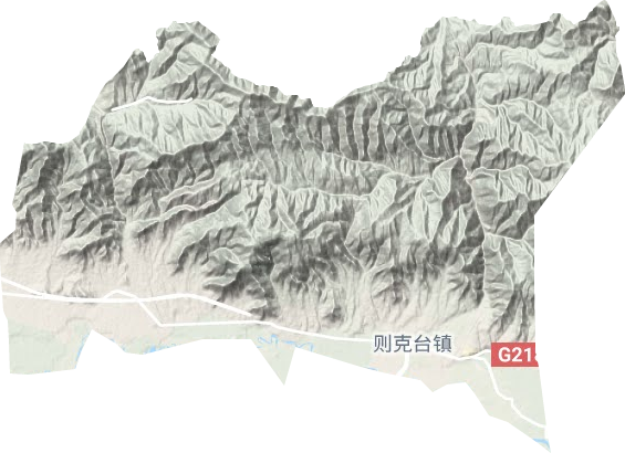 則克臺鎮地形圖