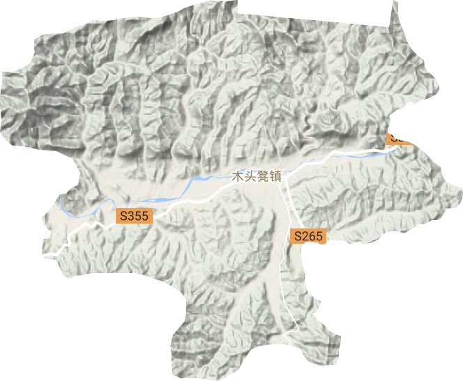 木頭凳鎮地形圖