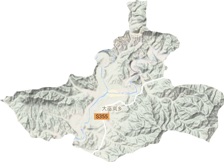 大巫嵐鎮地形圖