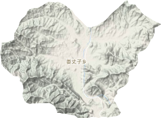 婁杖子鎮地形圖