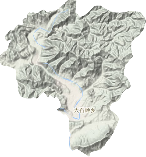 大石嶺鄉地形圖