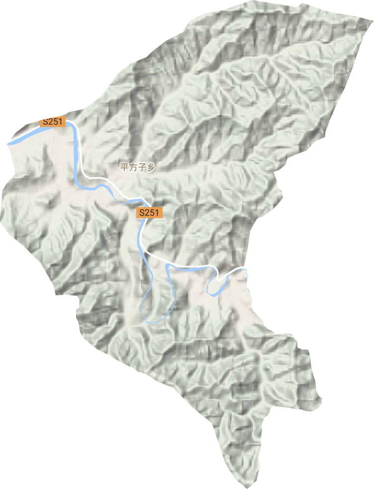 平方子鄉地形圖