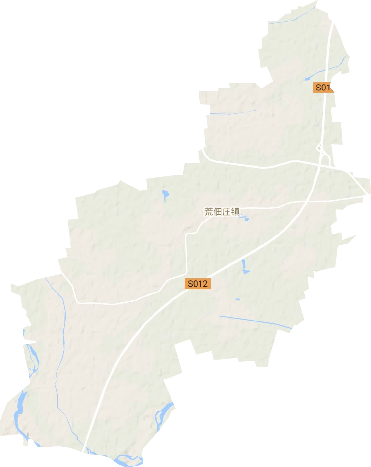 荒佃莊鎮地形圖