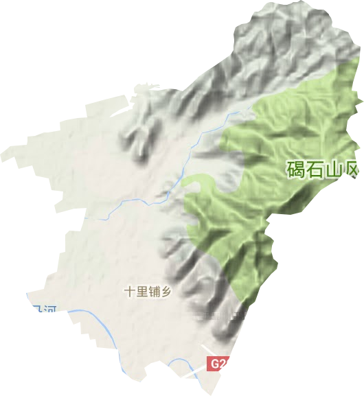 十里鋪鄉地形圖