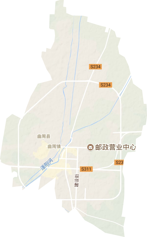 曲周鎮(zhèn)地形圖