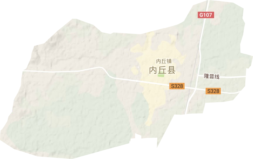 內(nèi)丘鎮(zhèn)地形圖
